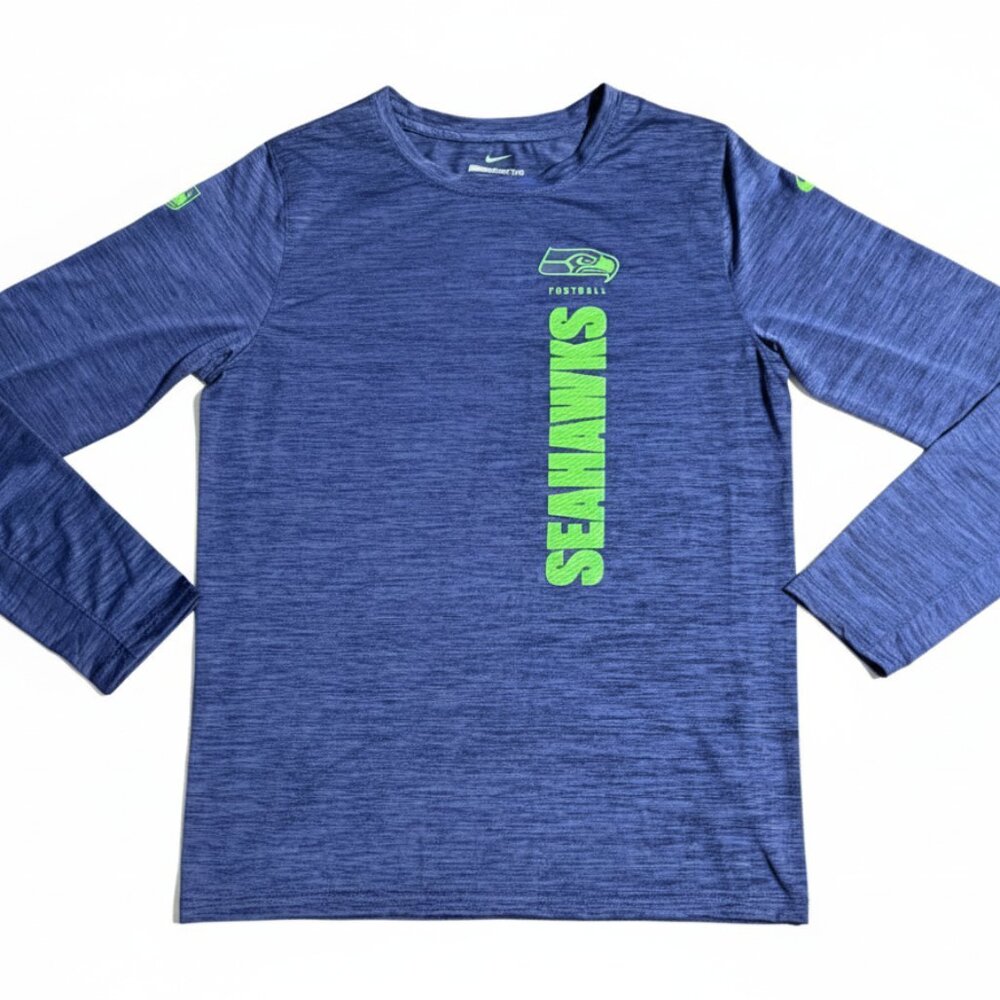 Nike Boy's Seattle Seahawks T-Shirt Long Sleeve Performance XL 18/20 NWT
